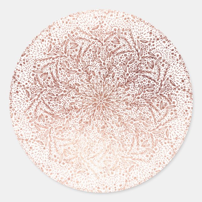 Sticker rond de Noël Grand Étincelle Or (Devant)