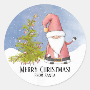 Sticker Rond De Noël Père Noël