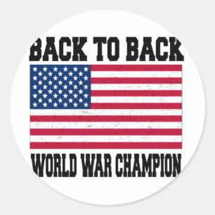Sticker Rond De nouveau au champion arrière de guerre mondiale