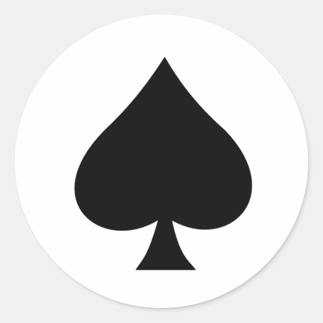Sticker rond de pique (Devant)