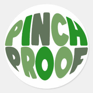 Sticker Rond 🍀 de preuve de pinch 💚