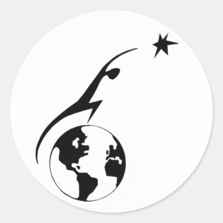 Sticker rond de règlement spatial