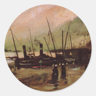 Sticker Rond De Ruijterkade in Amsterdam par Vincent van Gogh