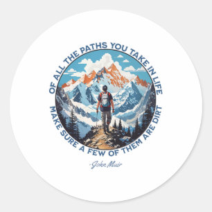 Sticker Rond De tous les chemins que vous prenez dans la vie Ra