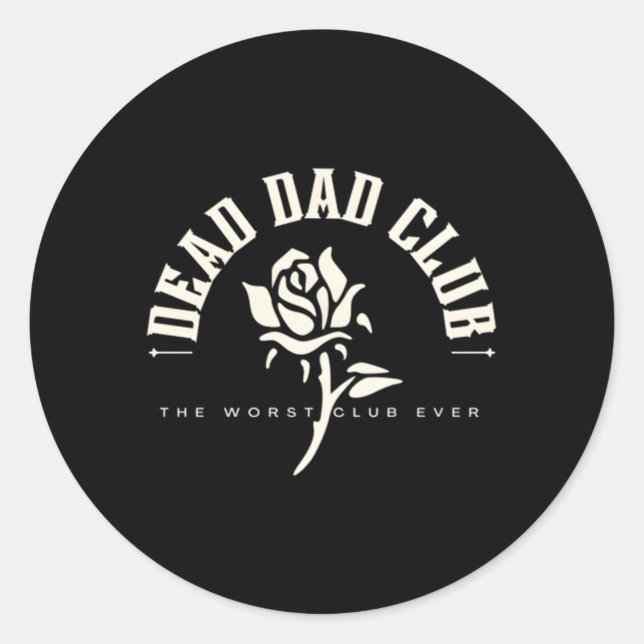 Sticker Rond Dead Dad Club (Devant)