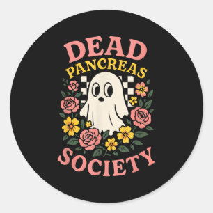 Sticker Rond Dead Pancreas Society - Diabète Costume amusant