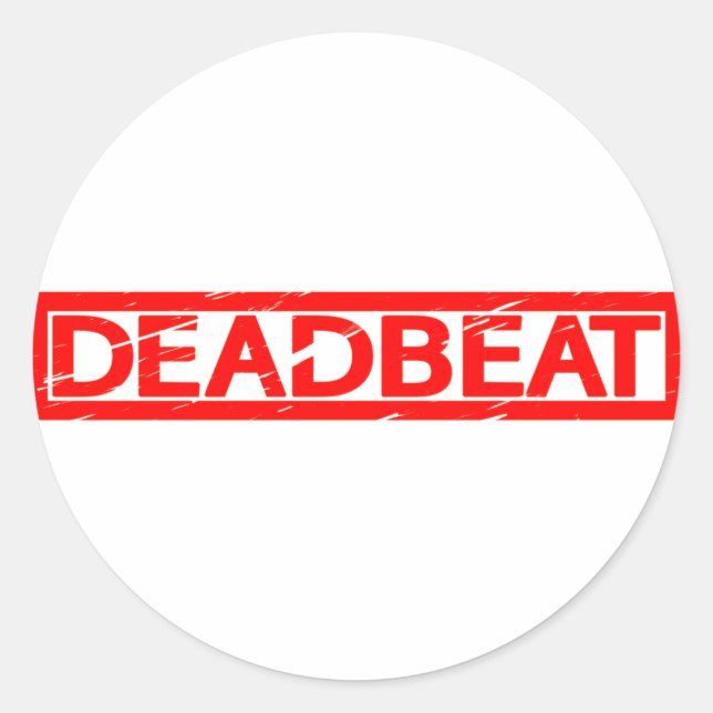 Sticker Rond Deadbeat Stamp (Devant)