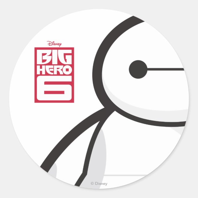 Sticker Rond Debout Baymax (Devant)