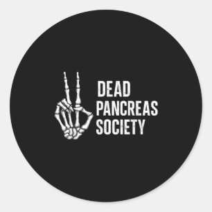 Sticker Rond Debout Pancreas Society Sugar Diabetes Sensibilisa