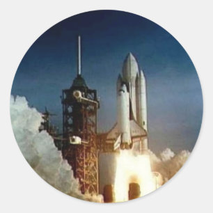 Sticker Rond Début de la navette Columbia