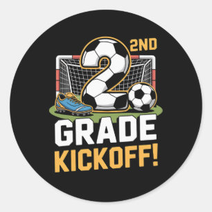 Sticker Rond Début de soccer de 2e année Ck à l'école Enfants D
