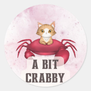 Sticker Rond Décal de crabe zodiaque pour les amateurs d'astrol