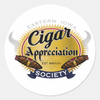 Sticker Rond Décal de la société d'appréciation du cigar de l'I