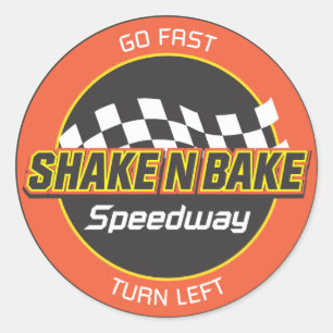 Sticker Rond Décale de la voie rapide Shake n Bake (révisé)