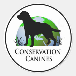 Sticker Rond Décalque de canine de conservation