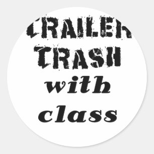 Sticker Rond Déchets de remorque avec la classe