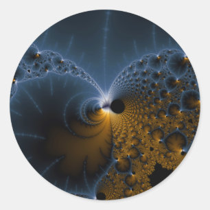 Sticker Rond Déchirer des gelées - Art Fractal