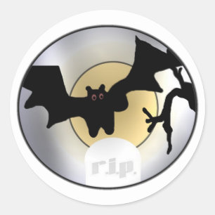 Sticker Rond DÉCHIRURE de battes de Halloween