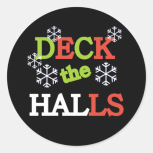 Sticker Rond Deck the Halls