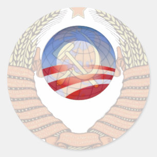 Sticker Rond Déclaration anti-socialisme Krem & Logos Obama