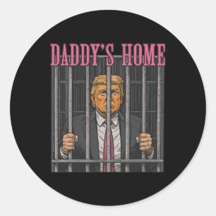 Sticker Rond Déclaration humoristique du leader emprisonné Papa