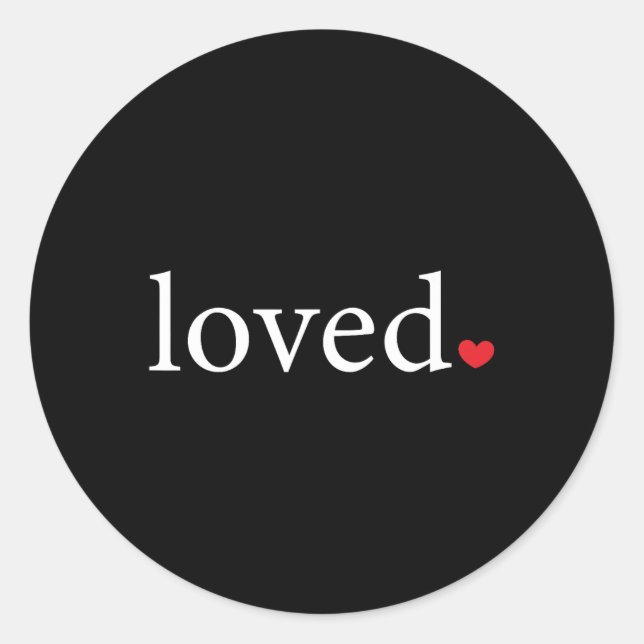 Sticker Rond Déclaration Simplement Aimée Coeur Saint-Valentin  (Devant)