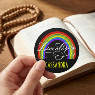 Sticker Rond DeColores Cursillo Rainbow Faith Religion