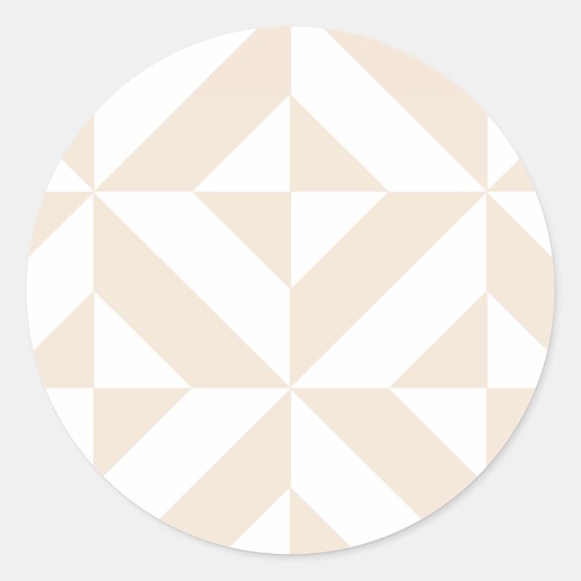 Sticker Rond Décor géométrique beige clair Motif (Devant)