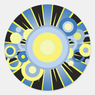 Sticker Rond Décoration Abstraite