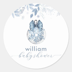 Sticker Rond Décoration de flocon de neige en forme d'arc d'hiv