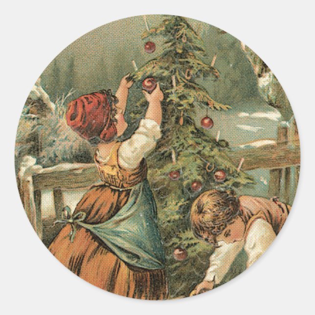 Sticker Rond Décoration de l'arbre (Devant)