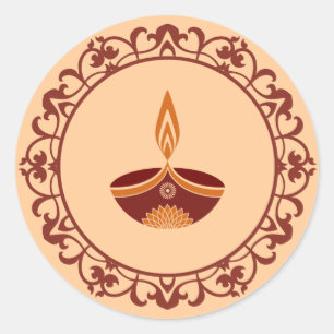 Sticker Rond Décoration Diwali