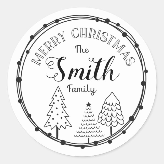 Sticker Rond Décoration personnalisée de l'autocollant de nom d (Devant)