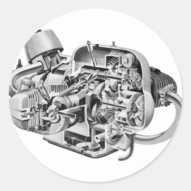 Sticker Rond Découpe en tête d'avion (Devant)