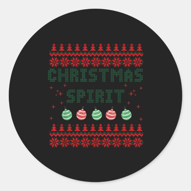 Sticker Rond Deep In The Christmas Srit Matching Couples Ugly  (Devant)
