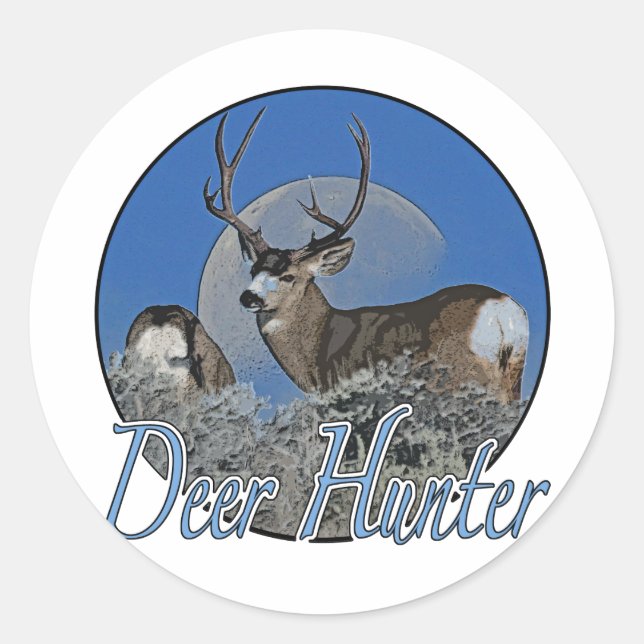 Sticker Rond Deer Hunter (Devant)