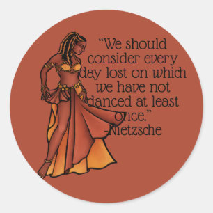 Sticker Rond Déesse de la danseuse du ventre Nubian