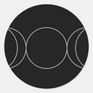Sticker Rond Déesse triple Neopaganism.jpg