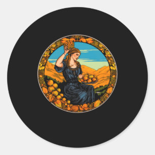 Sticker Rond Déètre Déesse Grecque De La Récolte