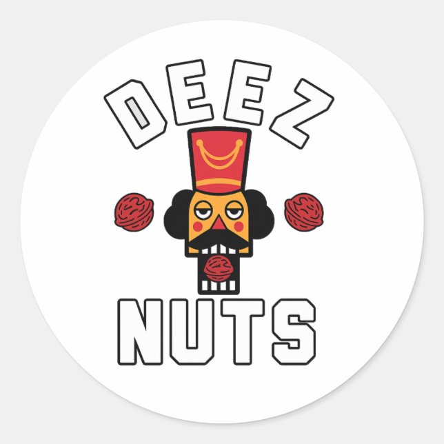 Sticker Rond Deez Nuts Nutcracker (Devant)