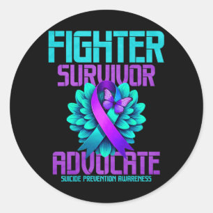 Sticker Rond Défenseur des survivants de combat Premium