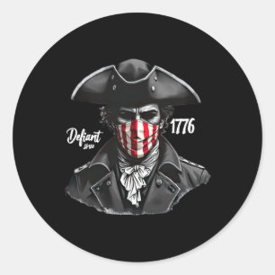Sticker Rond Défiant Depuis 1776 4