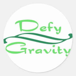 Sticker Rond Défier la gravité