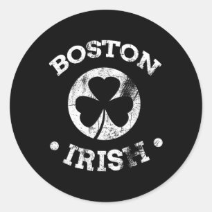 Sticker Rond Défilé de la Saint-Patrick de Boston 617 Boston Ir