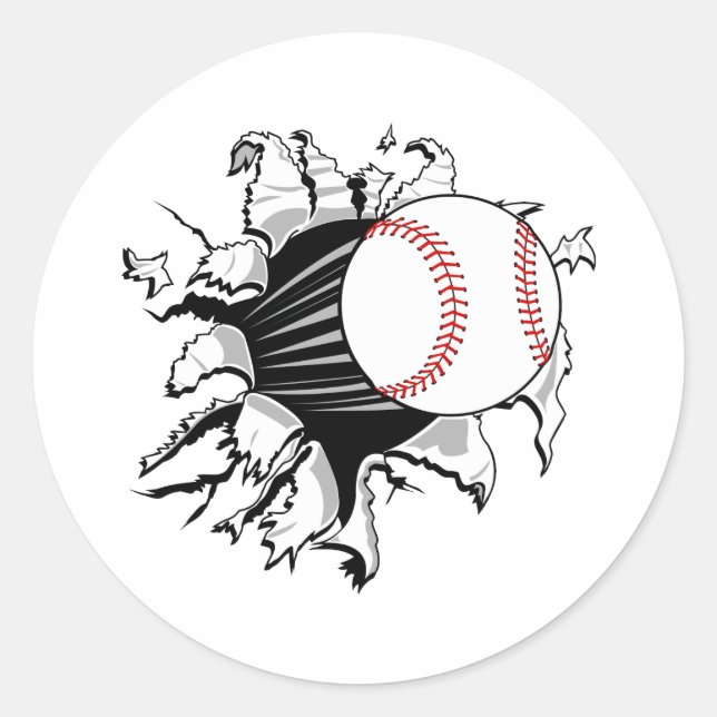 Sticker Rond Défilé du baseball (Devant)