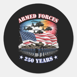 Sticker Rond Défilé militaire des États-Unis Patriot Forces arm