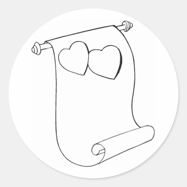 Sticker Rond Défiler avec les coeurs (Devant)