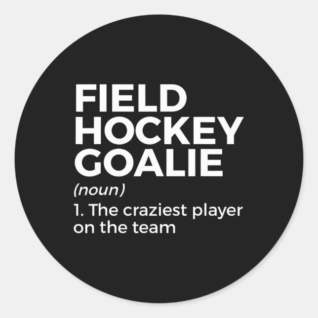 Sticker Rond Définition de goéland de hockey de terrain Hommes  (Devant)
