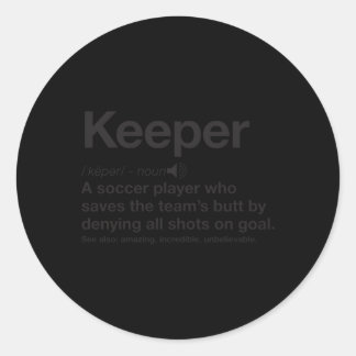 Sticker Rond Définition du gardien de but de football