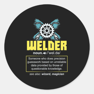 Sticker Rond Définition du soudeur